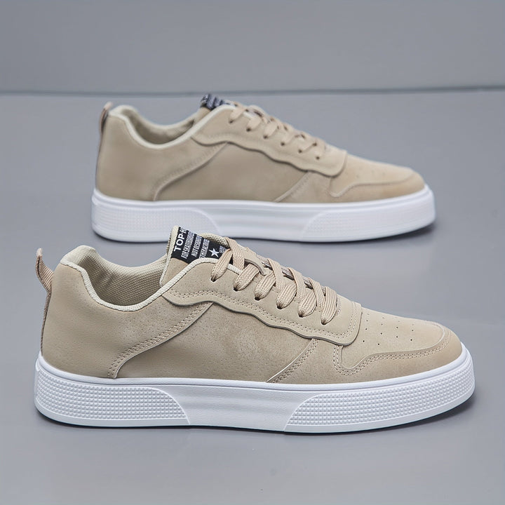 Baskets Basses pour Hommes en PU, Confortables Sneakers avec Semelle PVC et Doublure Douce - Style Décontracté 2