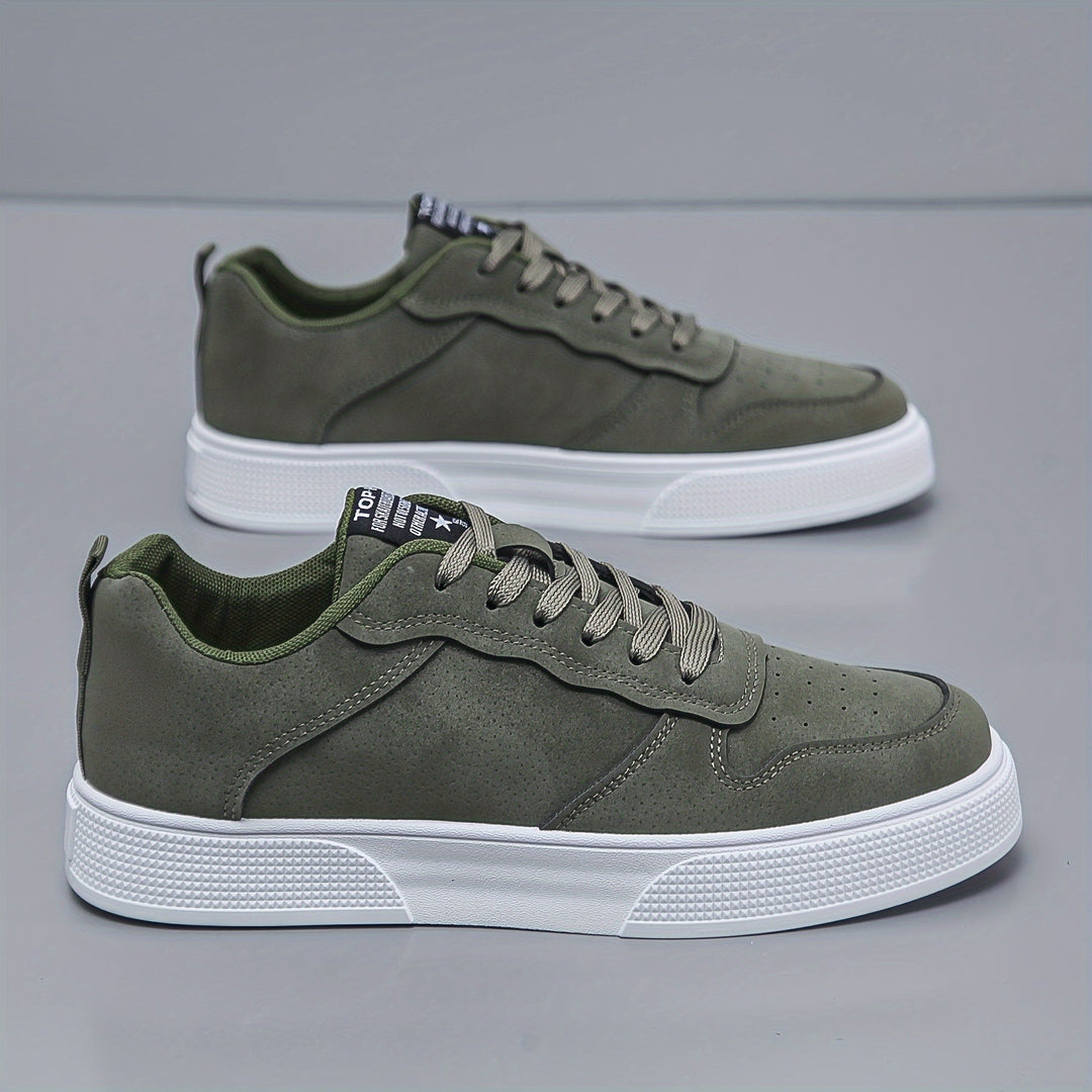Baskets Basses pour Hommes en PU, Confortables Sneakers avec Semelle PVC et Doublure Douce - Style Décontracté 3