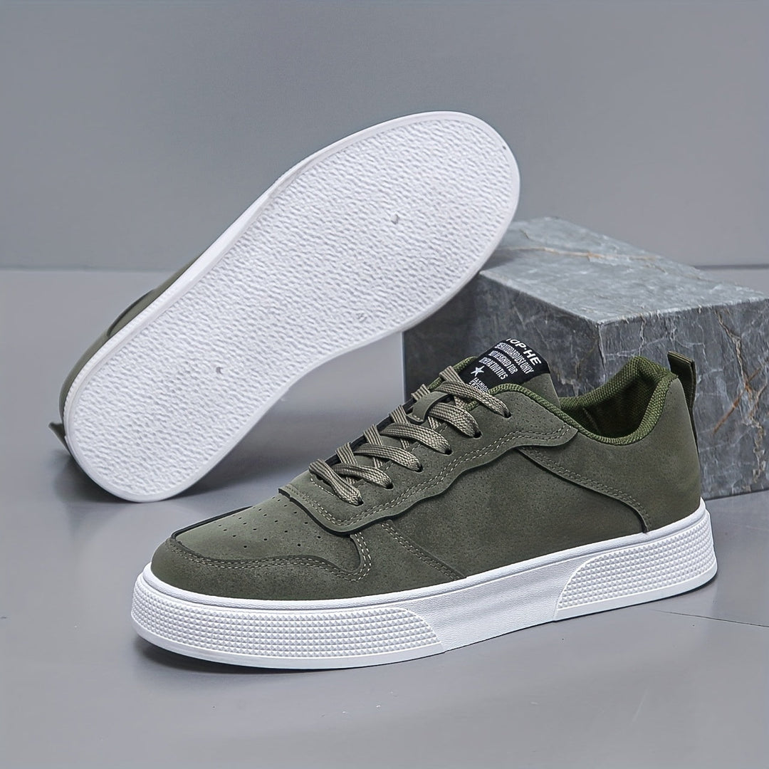 Baskets Basses pour Hommes en PU, Confortables Sneakers avec Semelle PVC et Doublure Douce - Style Décontracté 5