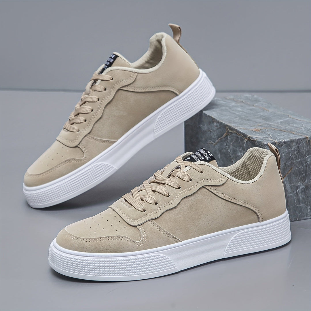 Baskets Basses pour Hommes en PU, Confortables Sneakers avec Semelle PVC et Doublure Douce - Style Décontracté 9