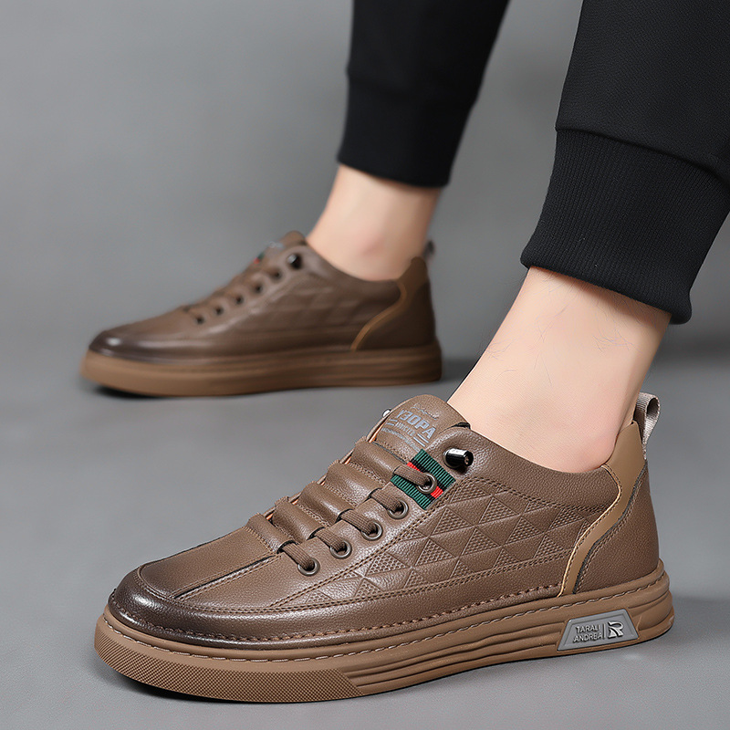 Baskets en Cuir pour Hommes – Sneakers Élégants et Confortables, Disponibles en Tailles 40 à 46 8