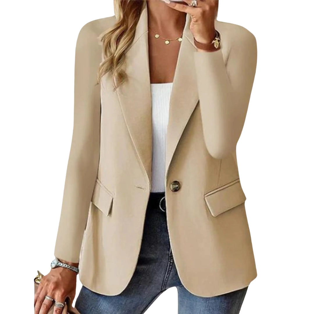 Blazer Femme Chic et Luxueux Noir avec Coupe Sur Mesure – Veste Blazer Élégante pour Toutes Occasions 0