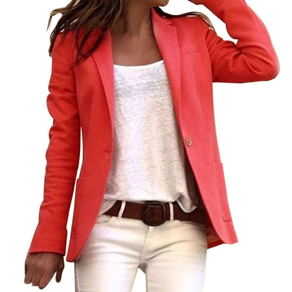Blazer Femme Slim Estival à Manches Longues Col Classique – Blazer Noir Femme Élégant pour Bureau et Événements Formels 5