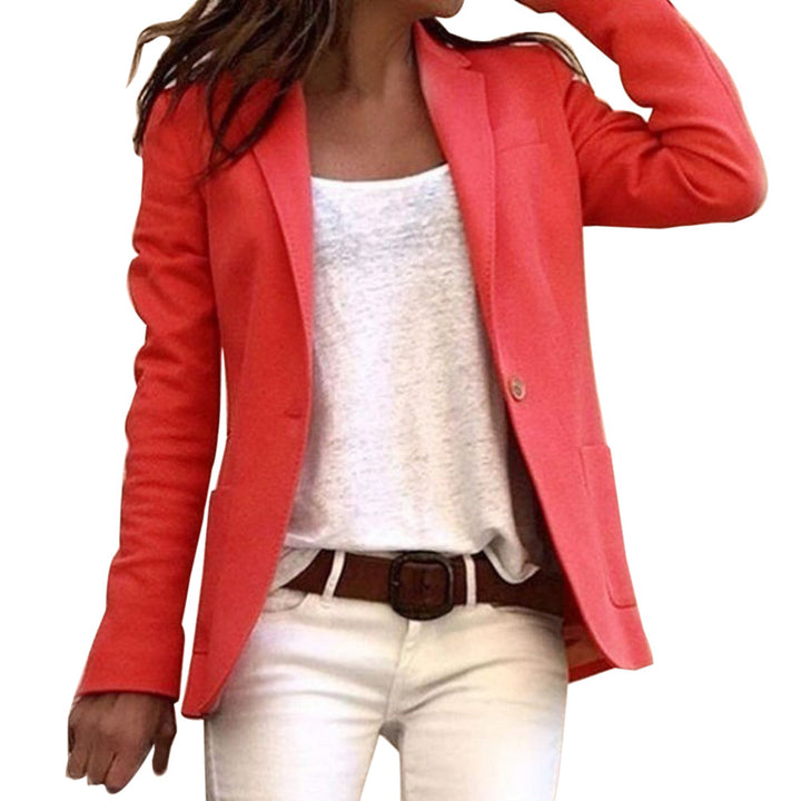 Blazer Femme Slim Estival à Manches Longues Col Classique – Blazer Noir Femme Élégant pour Bureau et Événements Formels 5