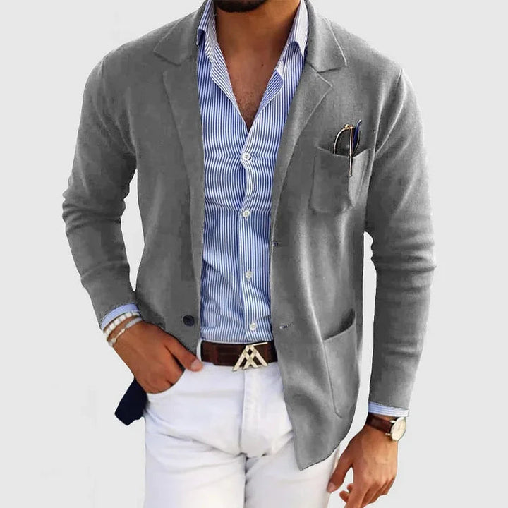 Blazer Homme Élégant en Tissu de Qualité - Veste Blazer Noir Sport Chic, Coupe Ajustée, Confort et Style 2
