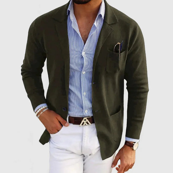 Blazer Homme Élégant en Tissu de Qualité - Veste Blazer Noir Sport Chic, Coupe Ajustée, Confort et Style 5