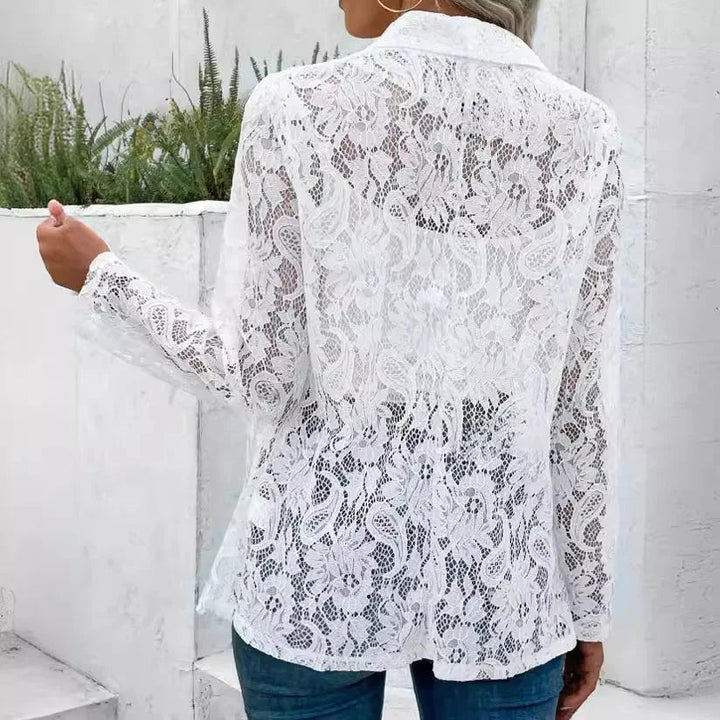 Blazer Noir Femme en Dentelle Élégante – Coupe Parfaite et Léger pour Occasions Spéciales 5