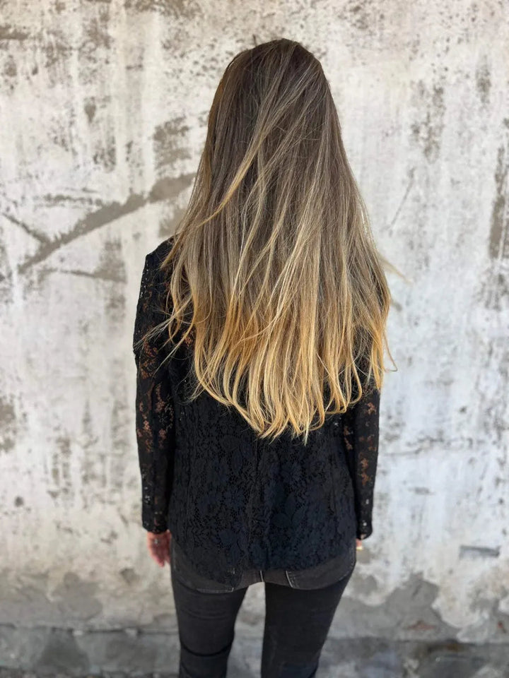 Blazer Noir Femme en Dentelle Élégante – Coupe Parfaite et Léger pour Occasions Spéciales 6