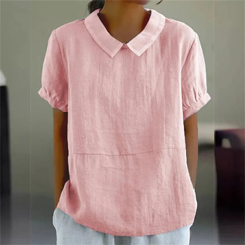 Blouse Douce et Confortable à Manches Courtes – Tissu Respirant et Élégant 0