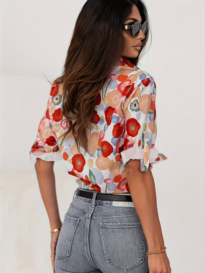 Blouse Fleurie Femme Marisol en Tissu Léger – Élégante et Décontractée, Polyvalente pour Toutes Occasions 3