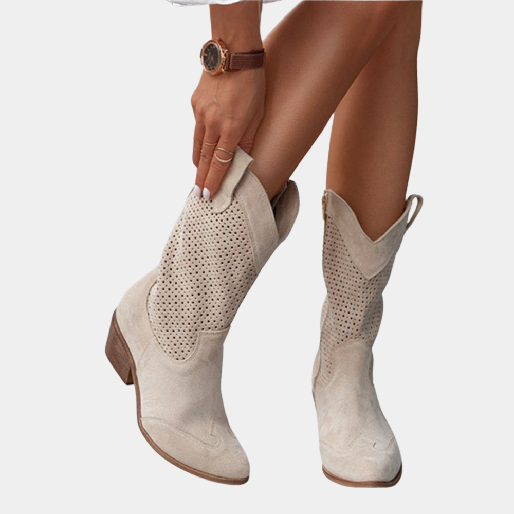 Bottes Noires Femme Orthopédiques Style Cowboy – Confort Optimal et Élégance pour Quotidien et Occasions Spéciales 4