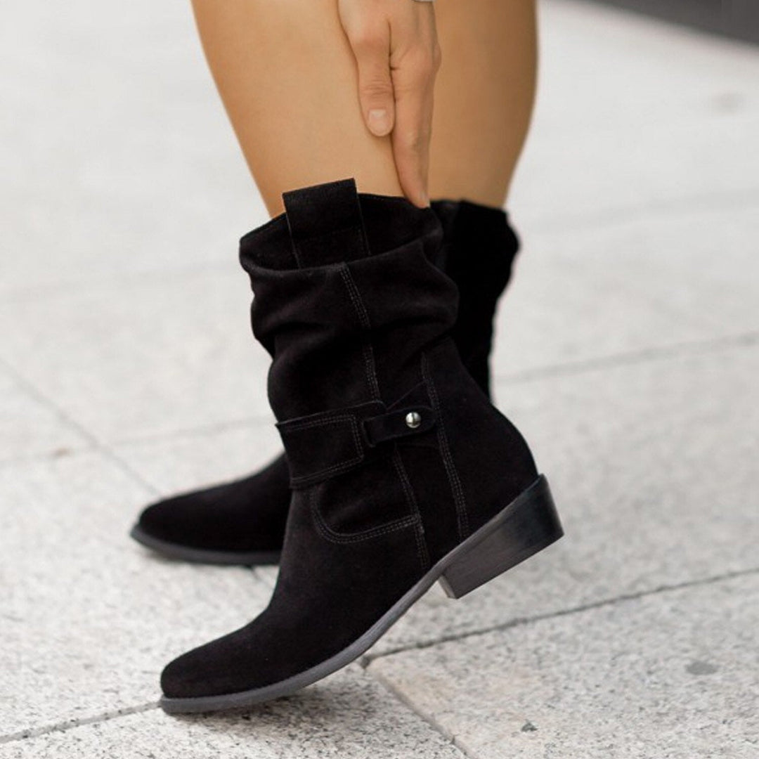 Bottes d'été en Suède pour Femmes - Confort Optimal et Design Élégant - Idéales pour un Usage Quotidien 0