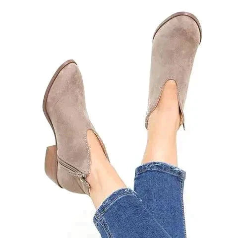 Bottines Élégantes Noires Femme avec Fermeture Éclair – Confortables et Pratiques pour Toutes Occasions 1