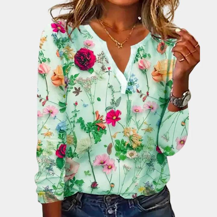 Chemisier Floral Aéré pour Femmes en Tissu Doux et Respirant – Style Décontracté, Disponible en S à XL-4