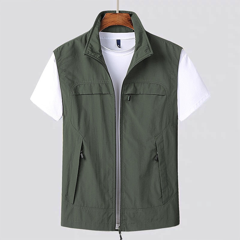 Cardigan Léger à Manches Courtes pour Homme – Tissu à Séchage Rapide et Respirant 4
