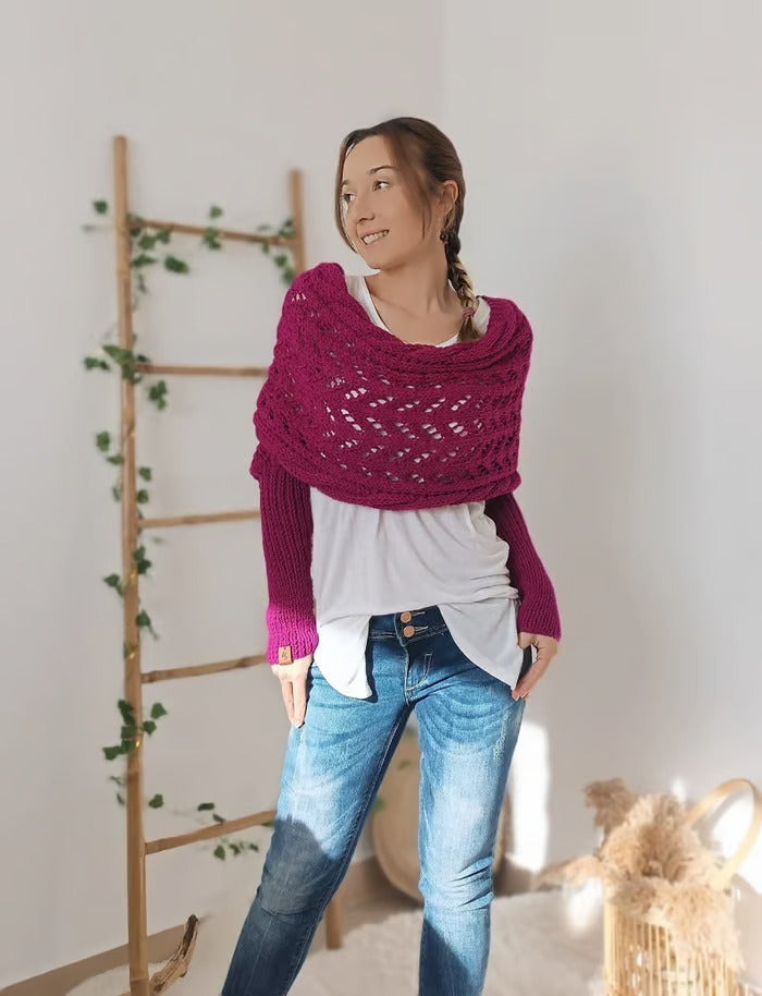 Châle Tricoté Boho Élégant et Confortable – Idéal pour Toutes les Saisons 10