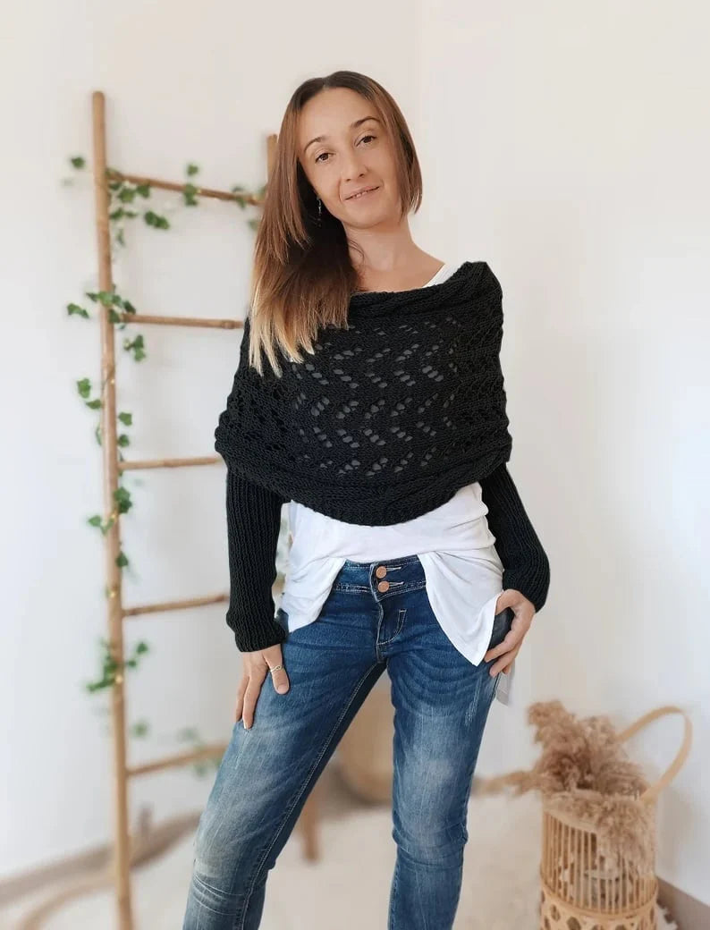 Châle Tricoté Boho Élégant et Confortable – Idéal pour Toutes les Saisons 11