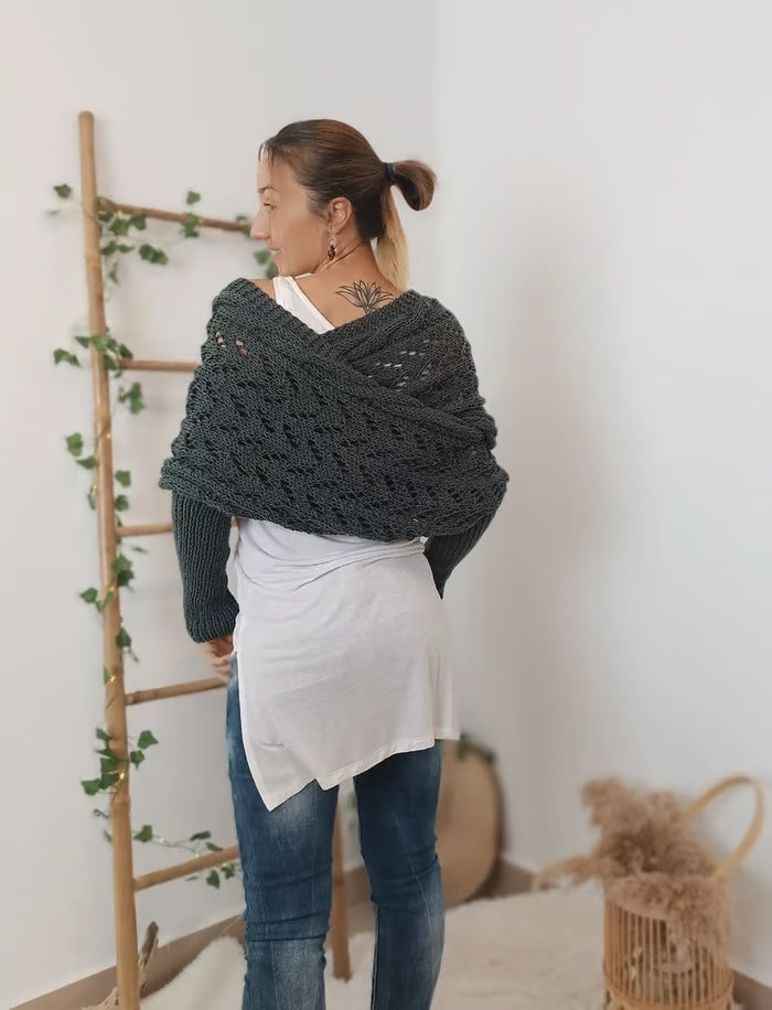 Châle Tricoté Boho Élégant et Confortable – Idéal pour Toutes les Saisons 3