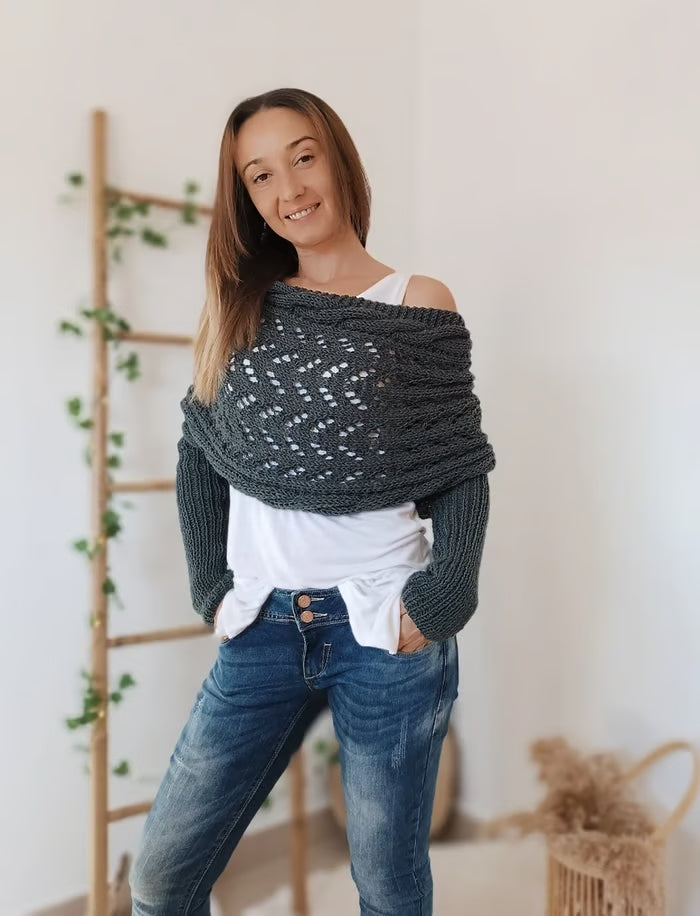 Châle Tricoté Boho Élégant et Confortable – Idéal pour Toutes les Saisons 4
