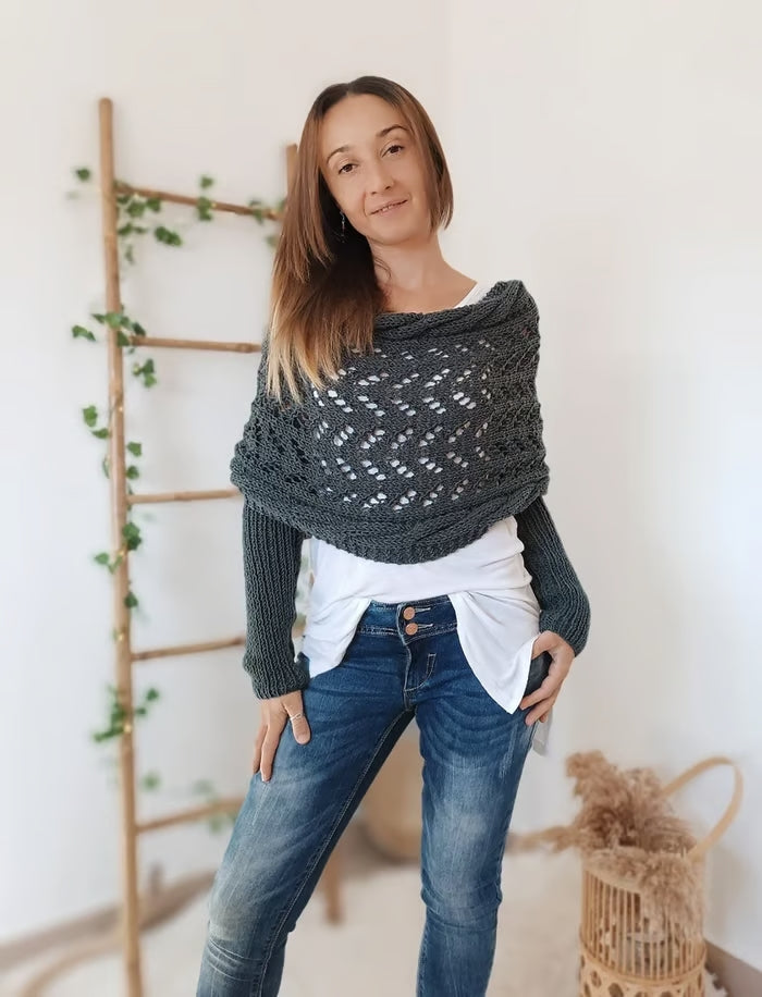 Châle Tricoté Boho Élégant et Confortable – Idéal pour Toutes les Saisons 8