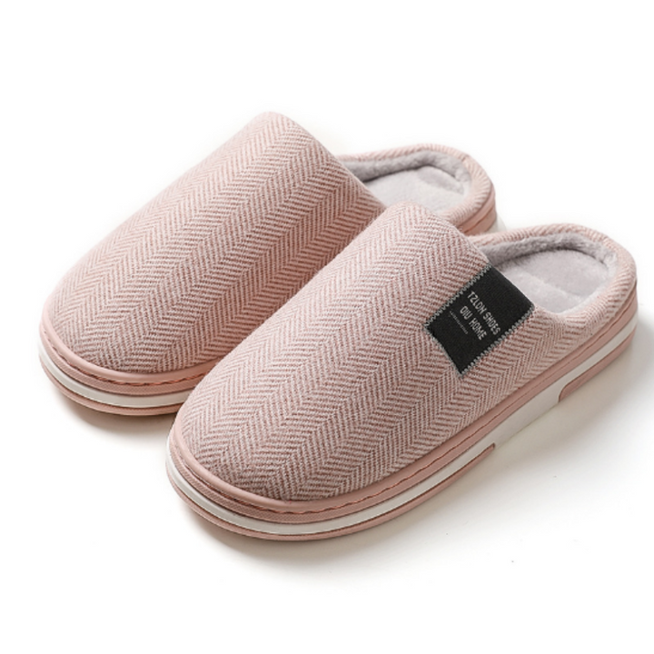 Chaussons Pour Hommes Gris Taille L Tissu Doux 3