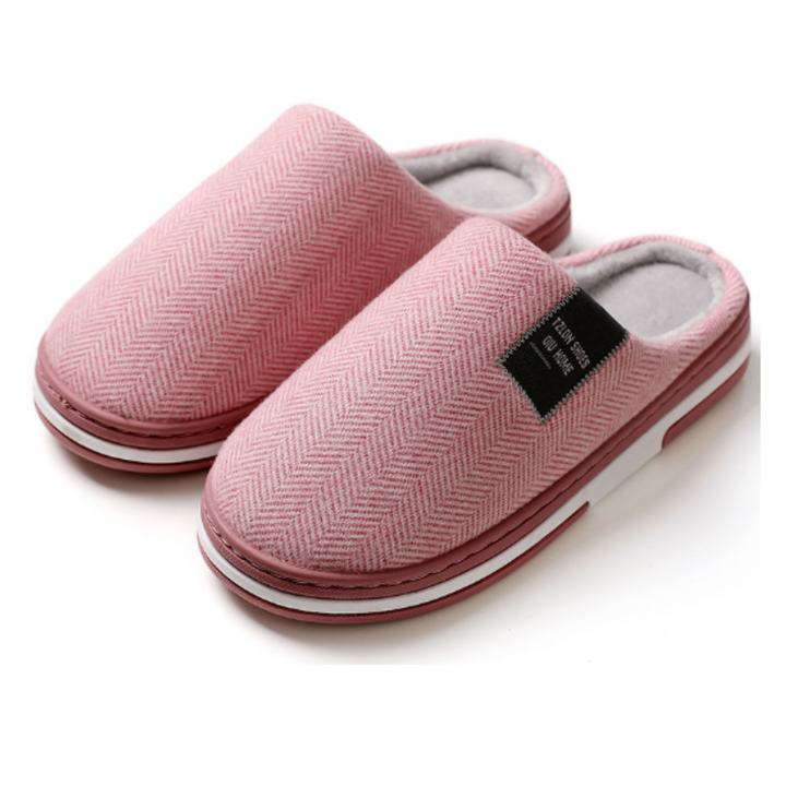 Chaussons Pour Hommes Gris Taille L Tissu Doux 4