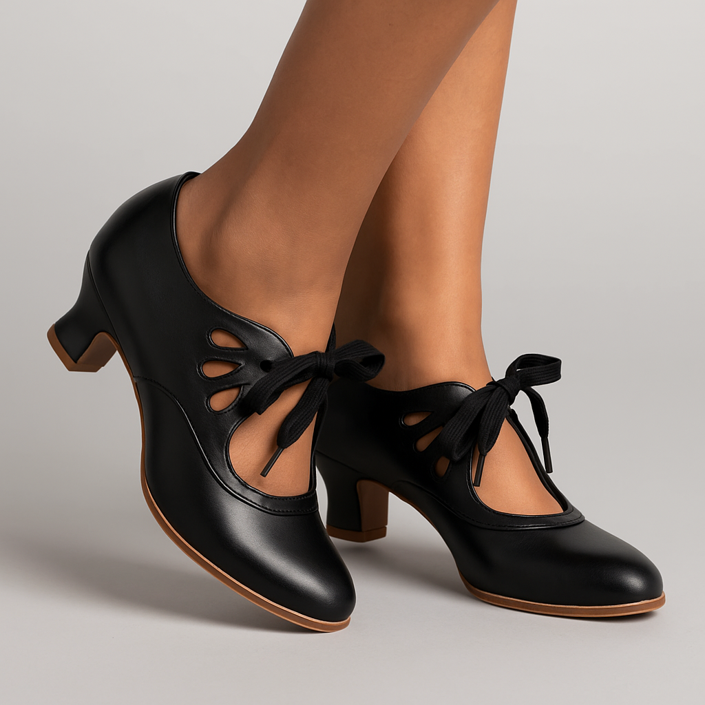 Chaussures Femme Orthopédiques à Talon Bas en Cuir – Confort Élégant, Disponibles en Noir, Beige, Marine, Tailles 36 à 42 0