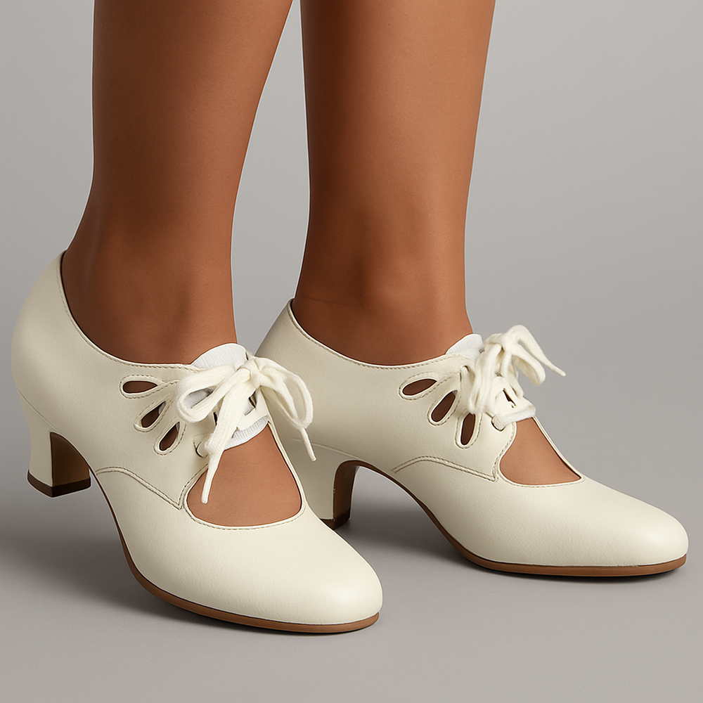Chaussures Femme Orthopédiques à Talon Bas en Cuir – Confort Élégant, Disponibles en Noir, Beige, Marine, Tailles 36 à 42 1