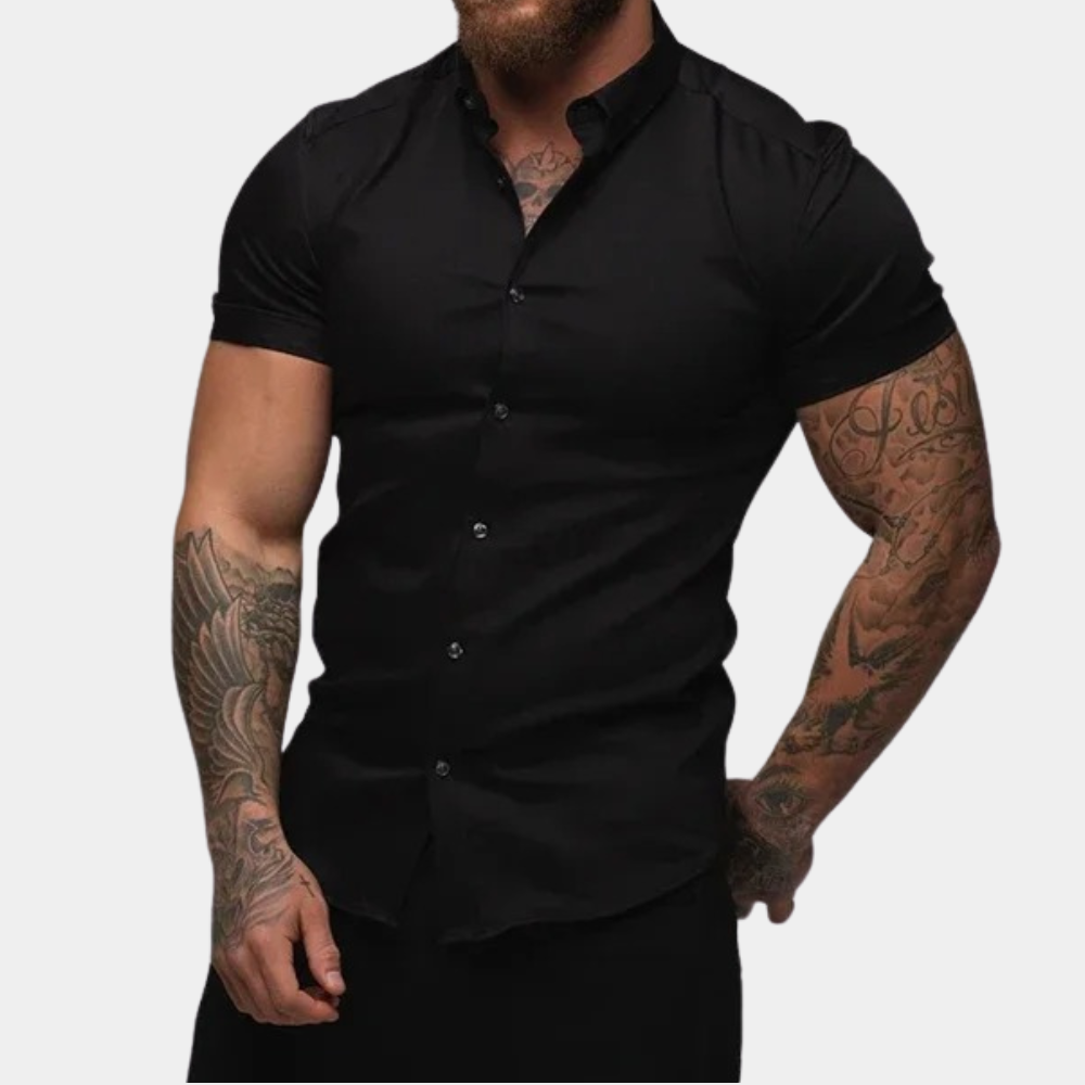 Chemise Blanche à Manches Courtes pour Homme – Élégante et Confortable, Disponible en Plusieurs Tailles et Couleurs 0