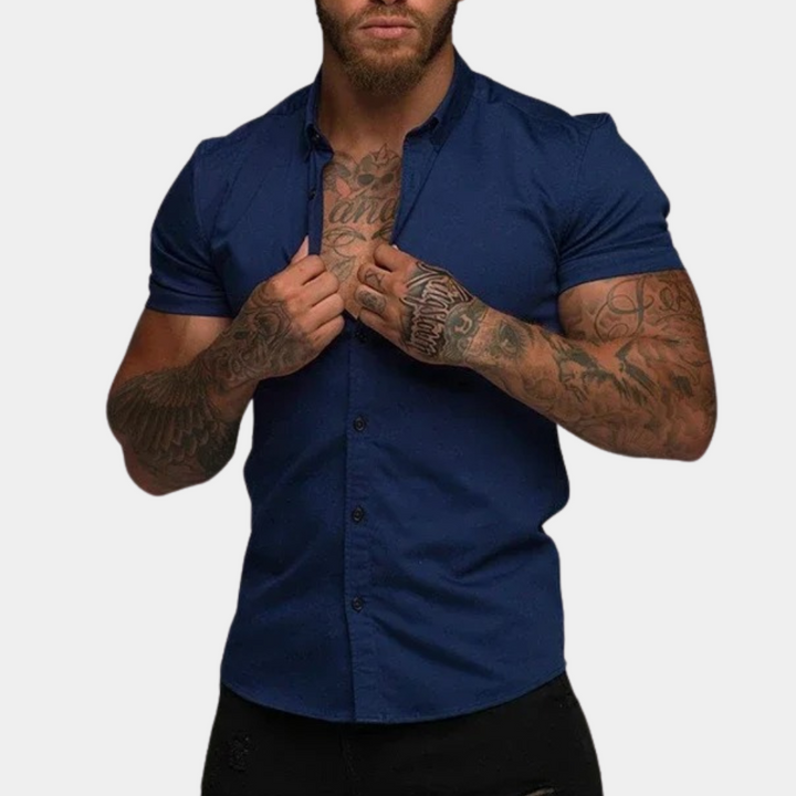 Chemise Blanche à Manches Courtes pour Homme – Élégante et Confortable, Disponible en Plusieurs Tailles et Couleurs 2