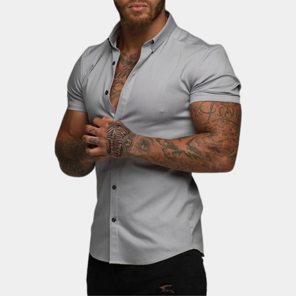 Chemise Blanche à Manches Courtes pour Homme – Élégante et Confortable, Disponible en Plusieurs Tailles et Couleurs 3