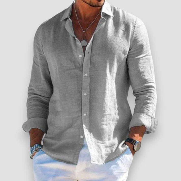 Chemise Casual pour Homme en Lin Premium – Confort et Élégance au Quotidien 0