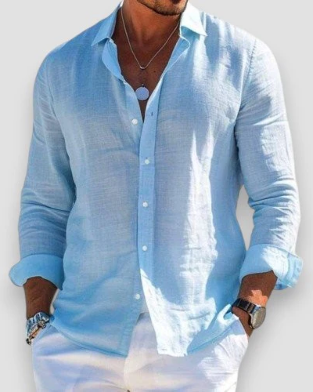 Chemise Casual pour Homme en Lin Premium – Confort et Élégance au Quotidien 3