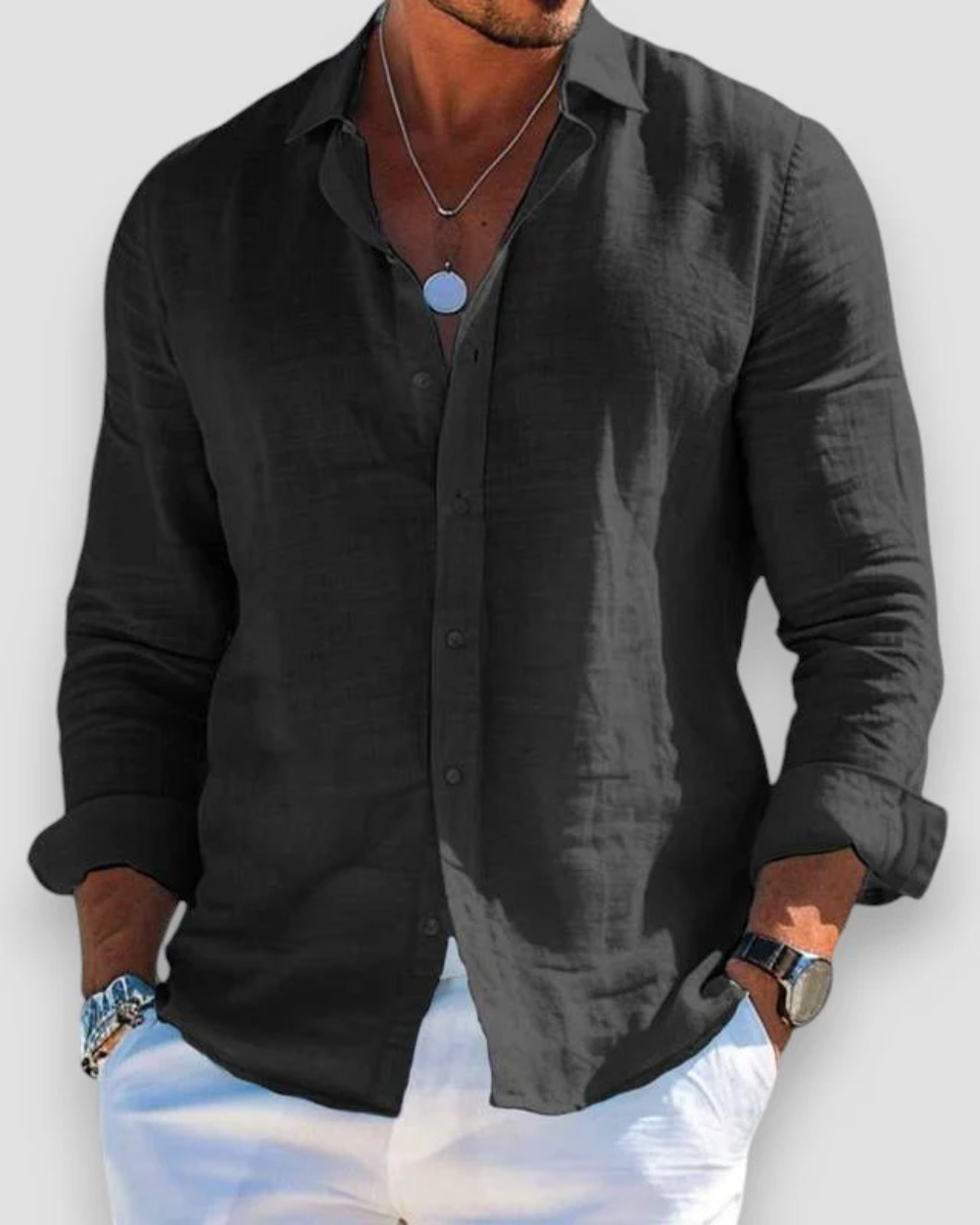 Chemise Casual pour Homme en Lin Premium – Confort et Élégance au Quotidien 4