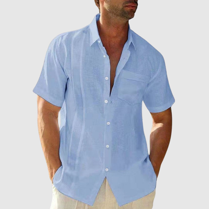 Chemise Femme en Lin Relaxée à Manches Courtes – Confort Respirant et Élégance 0