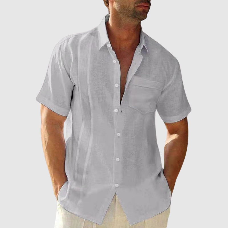 Chemise Femme en Lin Relaxée à Manches Courtes – Confort Respirant et Élégance 3