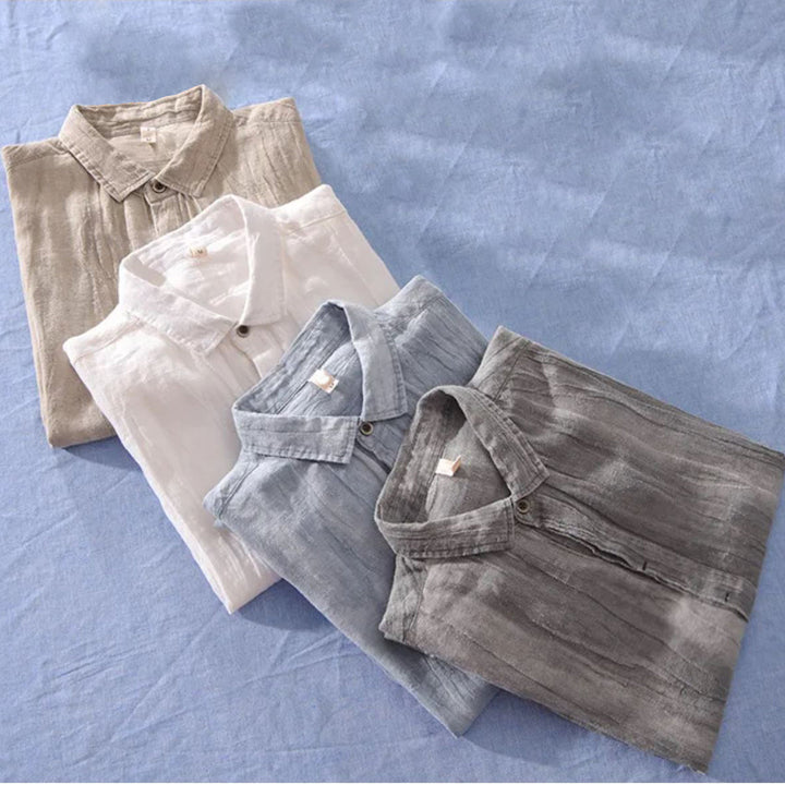 Chemise Femme en Lin avec Col Rabattu et Manches Courtes – Élégance Estivale Confortable 5