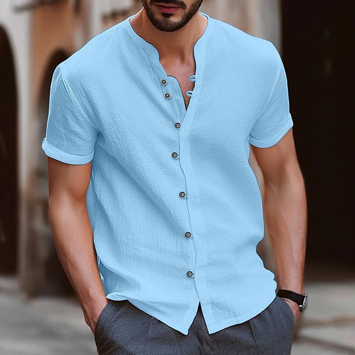 Chemise Homme Beige Taille M Coton Décontractée 5
