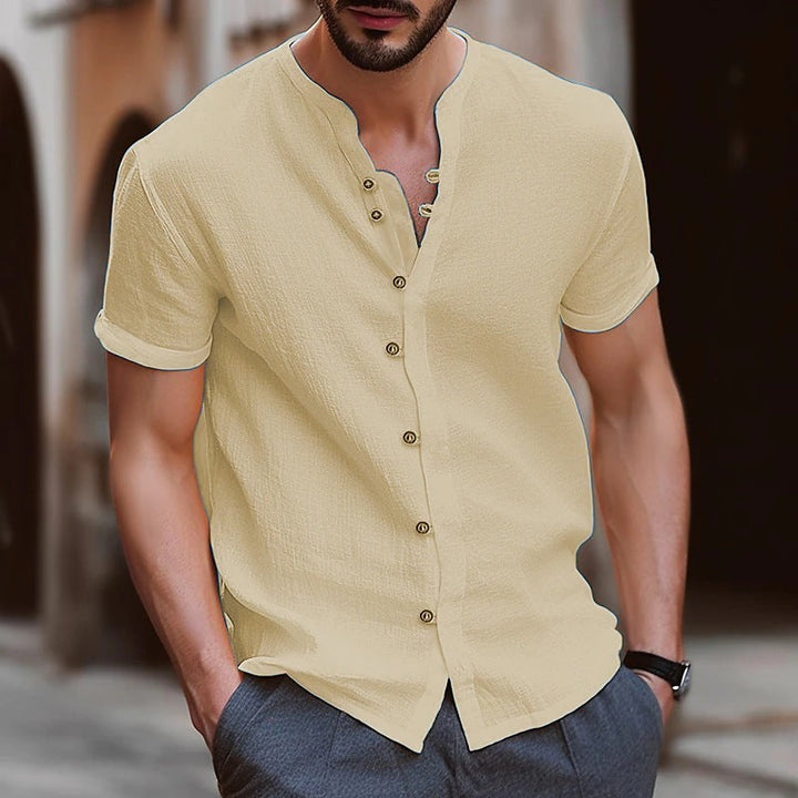 Chemise Homme Beige Taille M Coton Décontractée 7