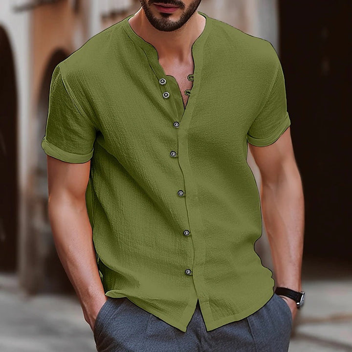 Chemise Homme Beige Taille M Coton Décontractée 8