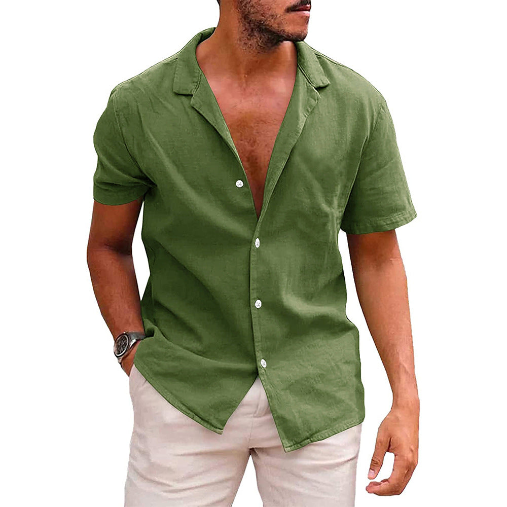 Chemise Homme Blanche Manche Courte Taille M Lin 1