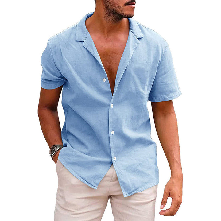 Chemise Homme Blanche Manche Courte Taille M Lin 3