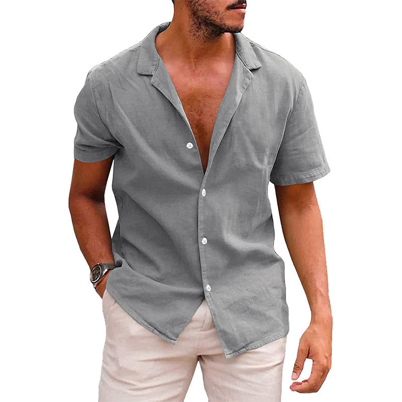 Chemise Homme Blanche Manche Courte Taille M Lin 4