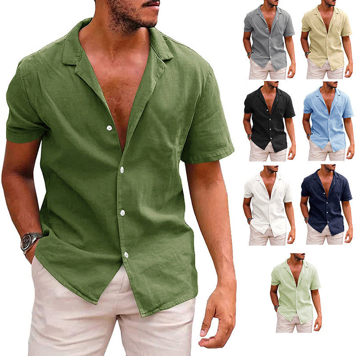 Chemise Homme Blanche Manche Courte Taille M Lin 8