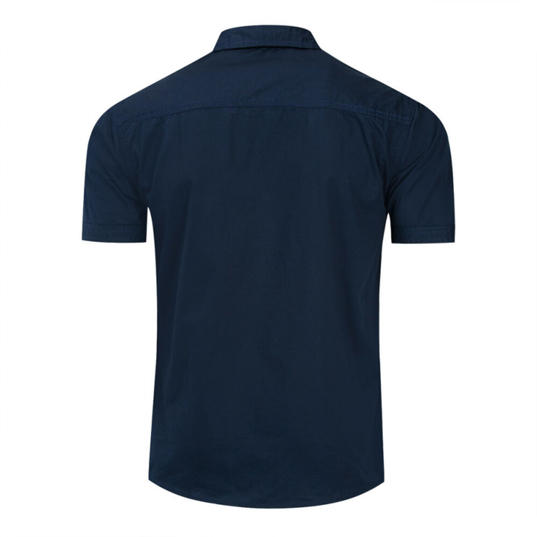 Chemise Homme Casual en Coton Vert Militaire avec Poches – Élégante et Confortable 5