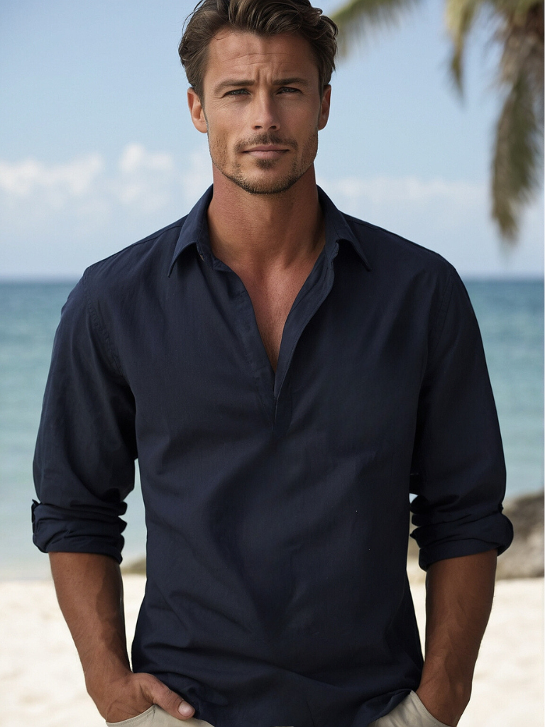 Chemise Homme Légère et Respirante avec Col Classique – Idéale pour Été, Plusieurs Tailles et Couleurs Disponibles 0