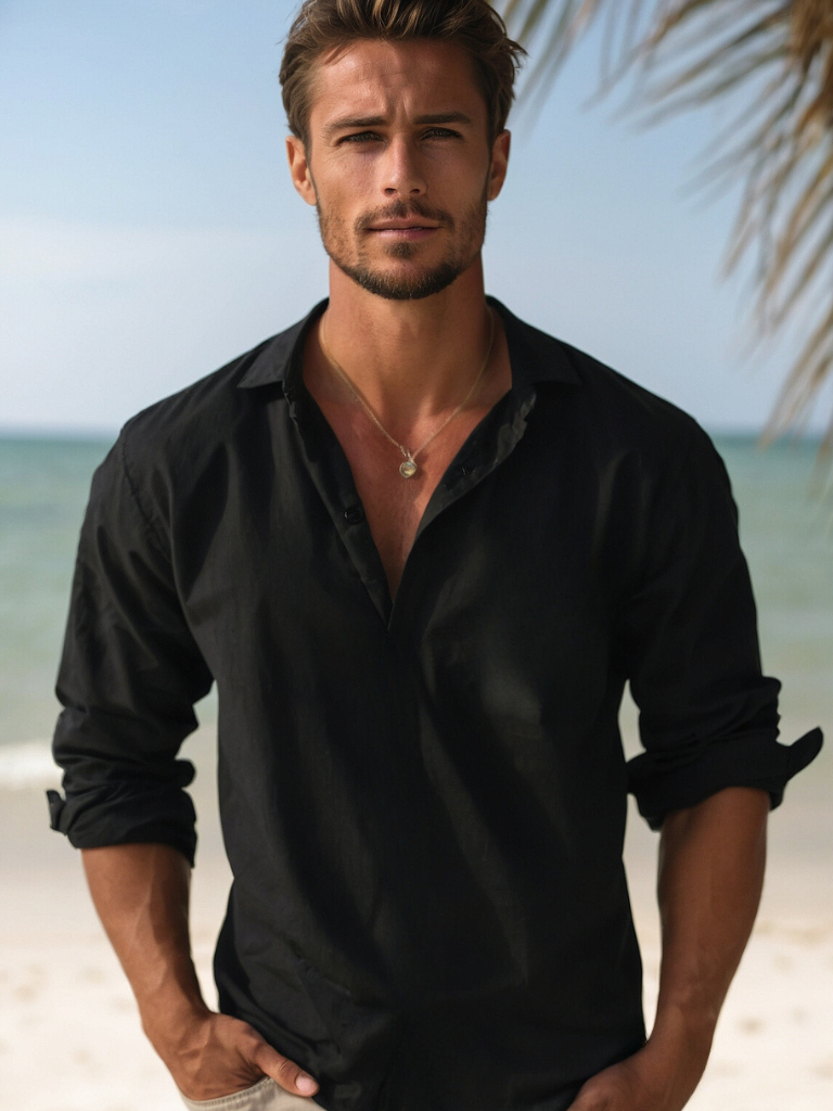 Chemise Homme Légère et Respirante avec Col Classique – Idéale pour Été, Plusieurs Tailles et Couleurs Disponibles 2