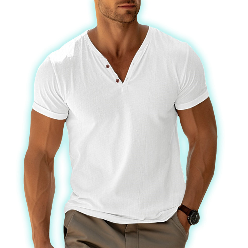 Chemise Homme Slim-Fit Bleu Taille M Coton 1