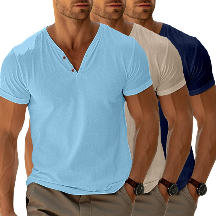 Chemise Homme Slim-Fit Bleu Taille M Coton 2