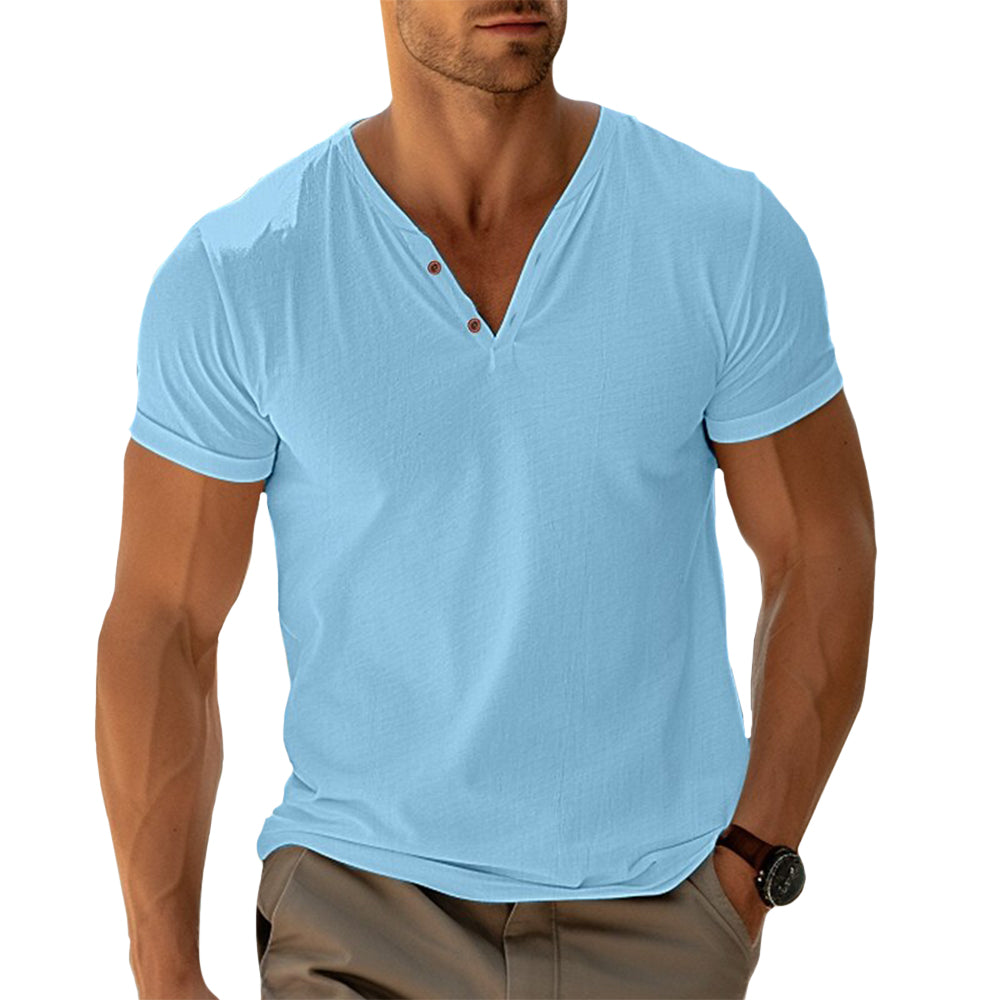 Chemise Homme Slim-Fit Bleu Taille M Coton 3